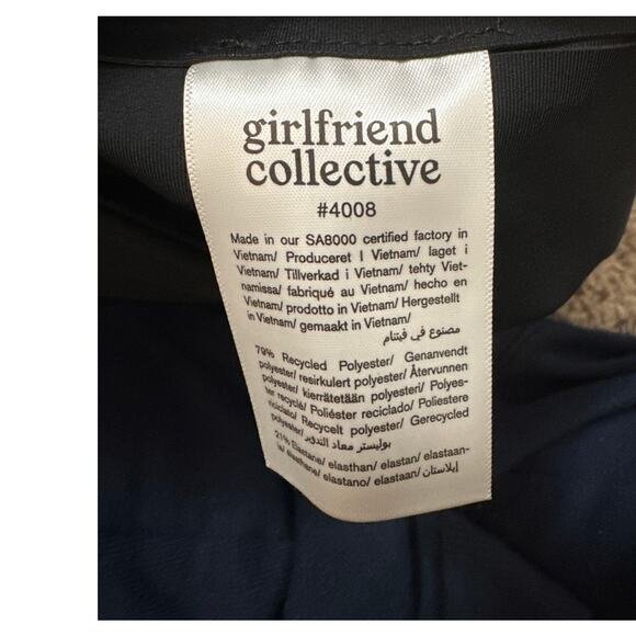 Girlfriend Collective Compressive High-Rise 7/8 Leggings 4008 Black Size Small - Picture 5 of 5